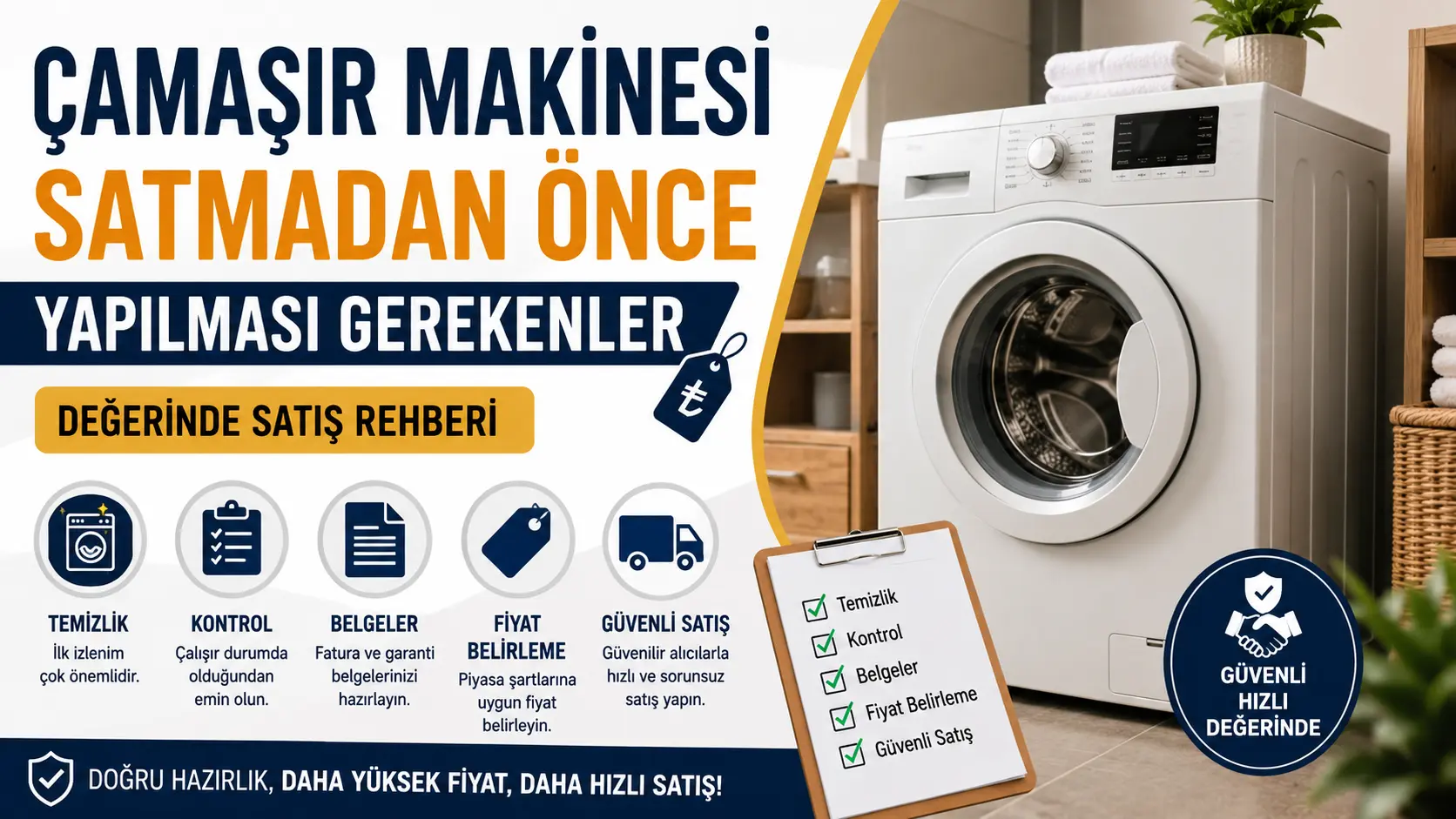 Çamaşır Makinesi Satmadan Önce Yapılması Gerekenler 