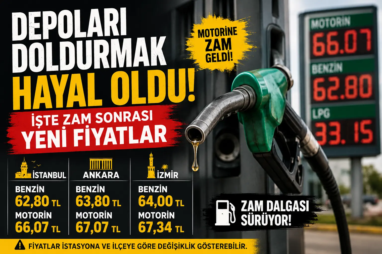 Depoları Doldurmak Hayal Oldu! İşte Zam Sonrası  Yeni Fiyatlar